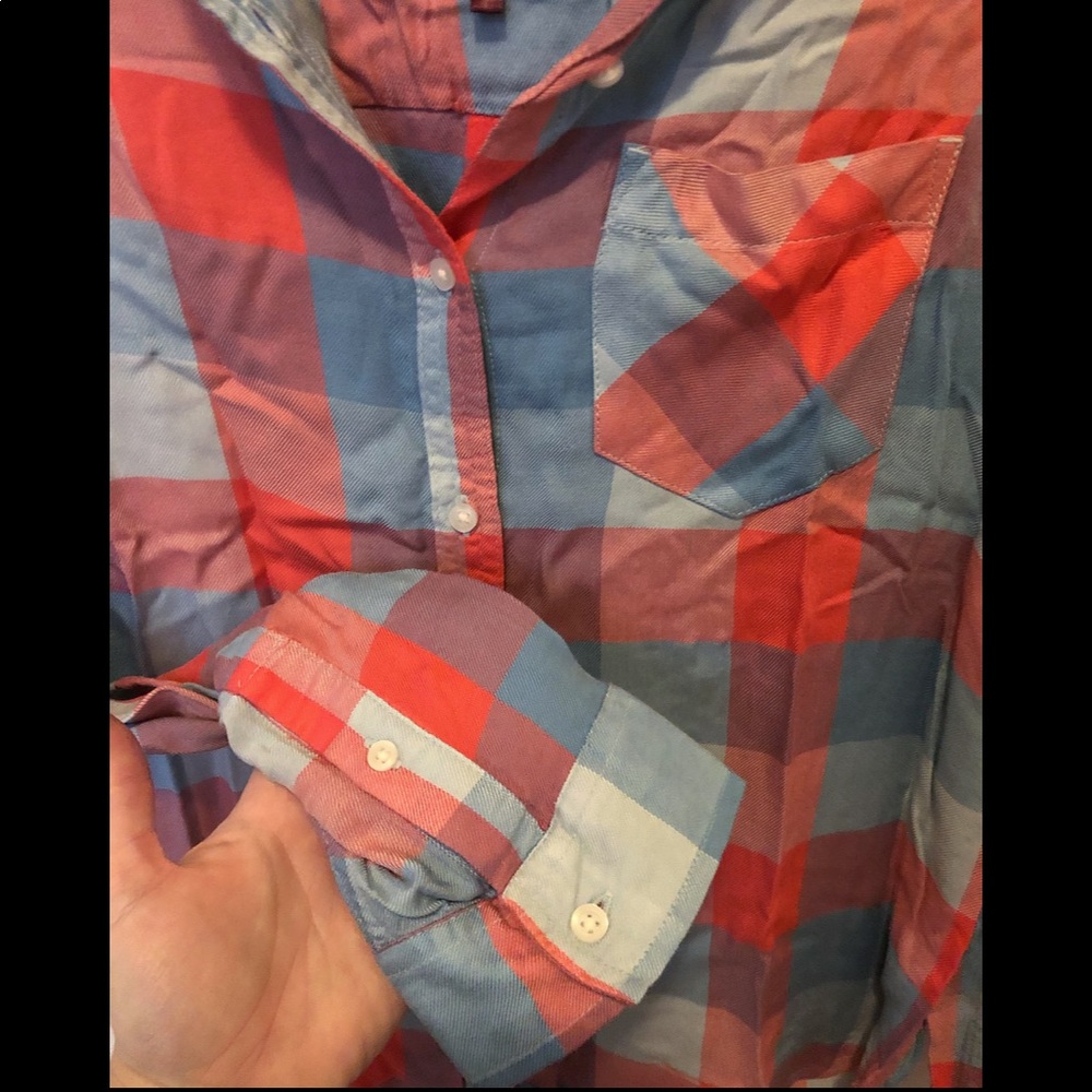 Relaxed fit button up flannel